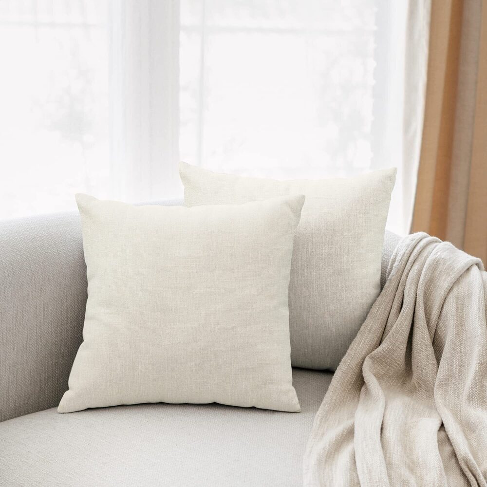2017 Cream Throw Pillow Covers 20x20 Set of 2 Ivory White Decorative